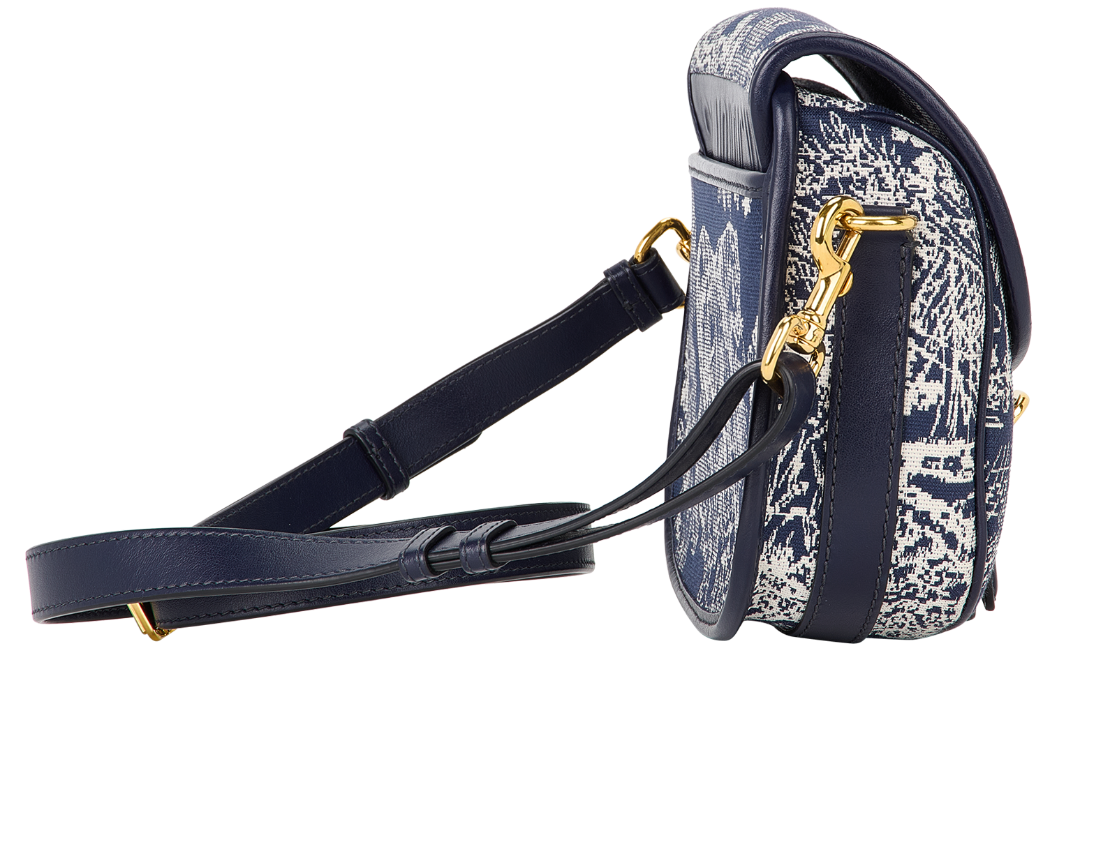 Dior Medium Bobby Bag, &pound;1,800, Handbags, Blue, Canvas, Side view